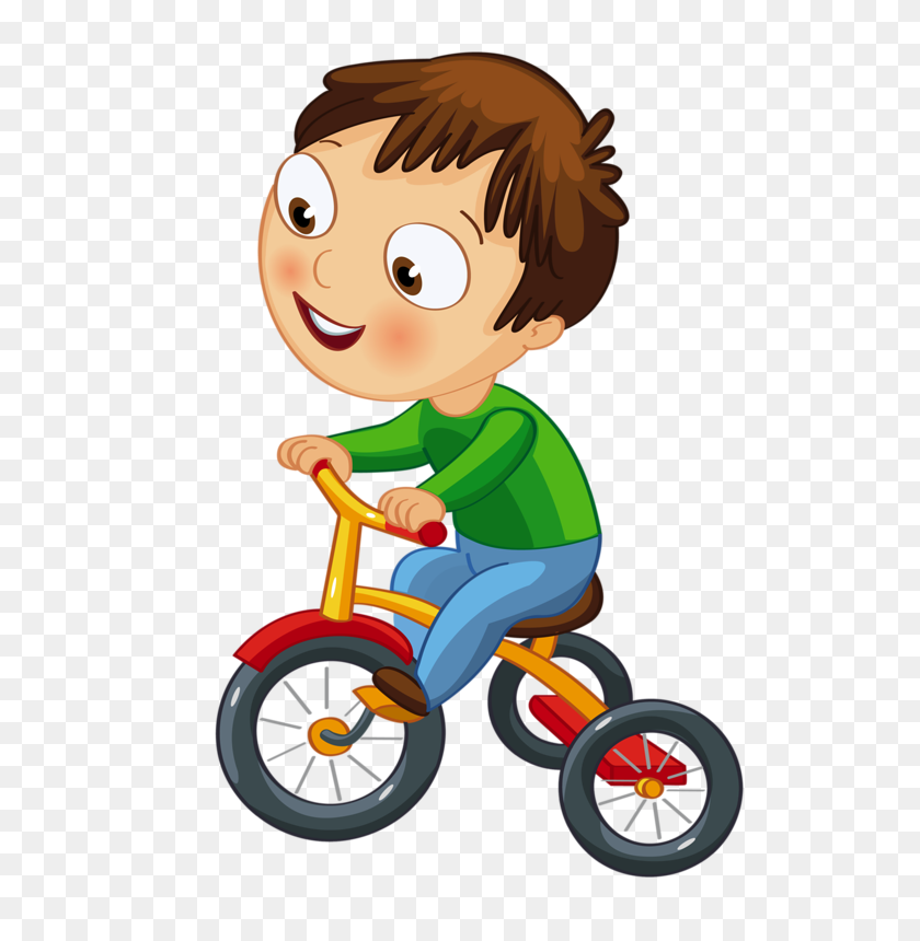 556x800 Imagen Relacionada Kids Playing - Kid Riding Bike Clipart