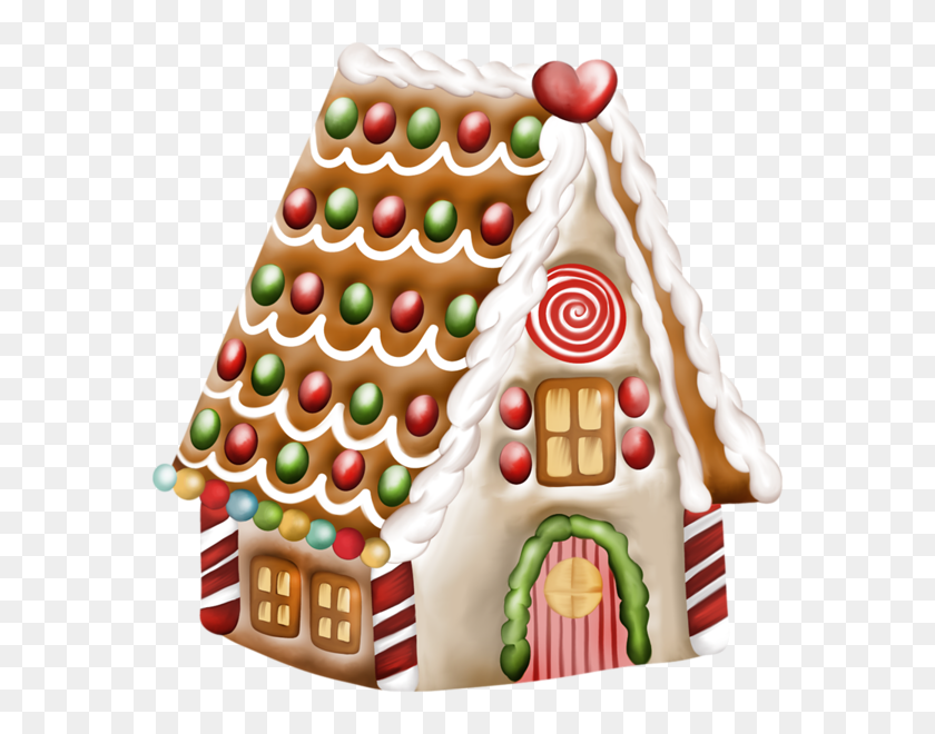 582x600 Images - Gingerbread House Clipart