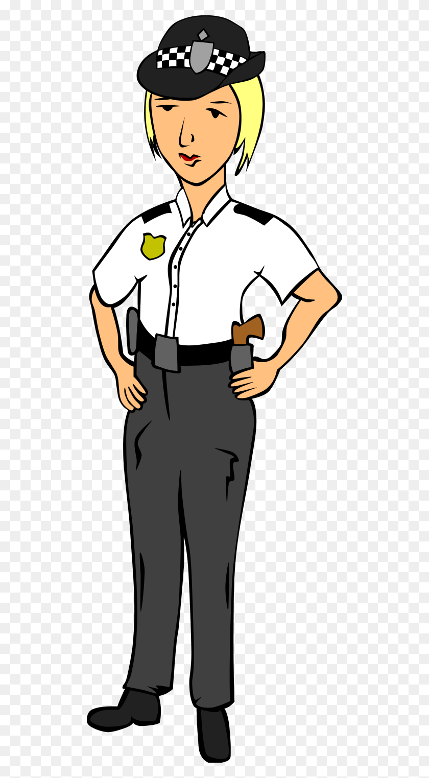 500x1463 Images For Clip Art Police Woman - Police Man Clipart