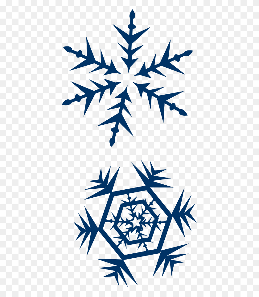 439x900 Images For Falling Snowflake Clip Art - Bunco Dice Clipart
