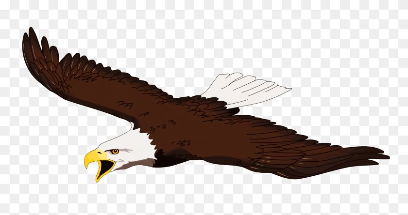 3407x1678 Images For Gt Clip Art Soaring Eagle Birds Art - Patriotic Eagle Clipart