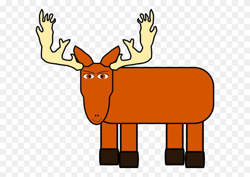 600x535 Images For Moose Clipart - Reindeer Antlers Clipart