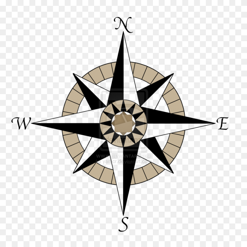 900x900 Images Free Download Png Compass Rose - Compass PNG