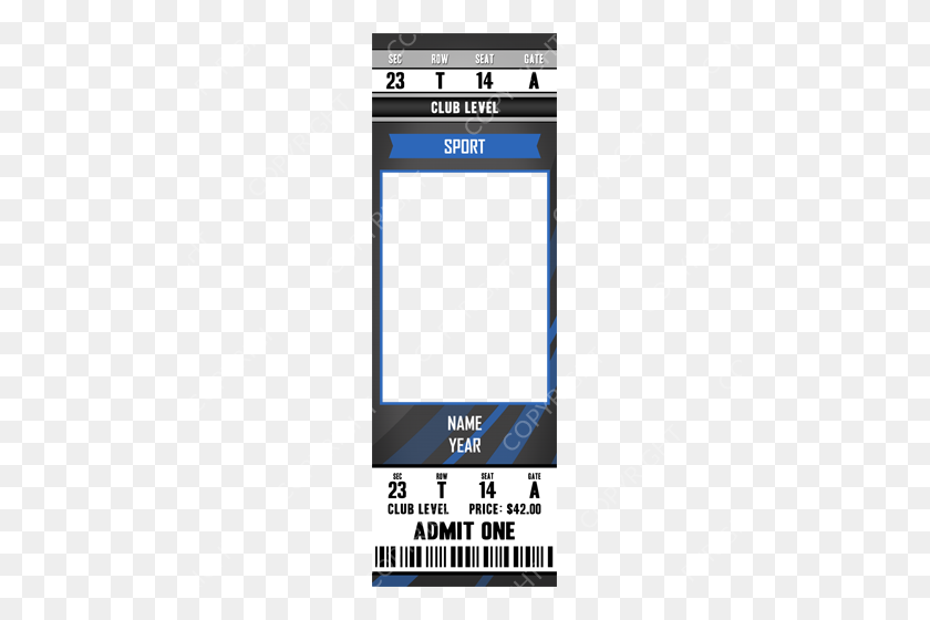 Images Of Blank Football Ticket Template Boarding Pass Clipart