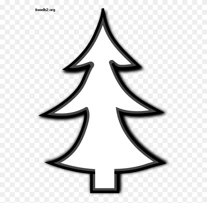 555x764 Images Of Christmas Tree Line Art - Treeline Clipart
