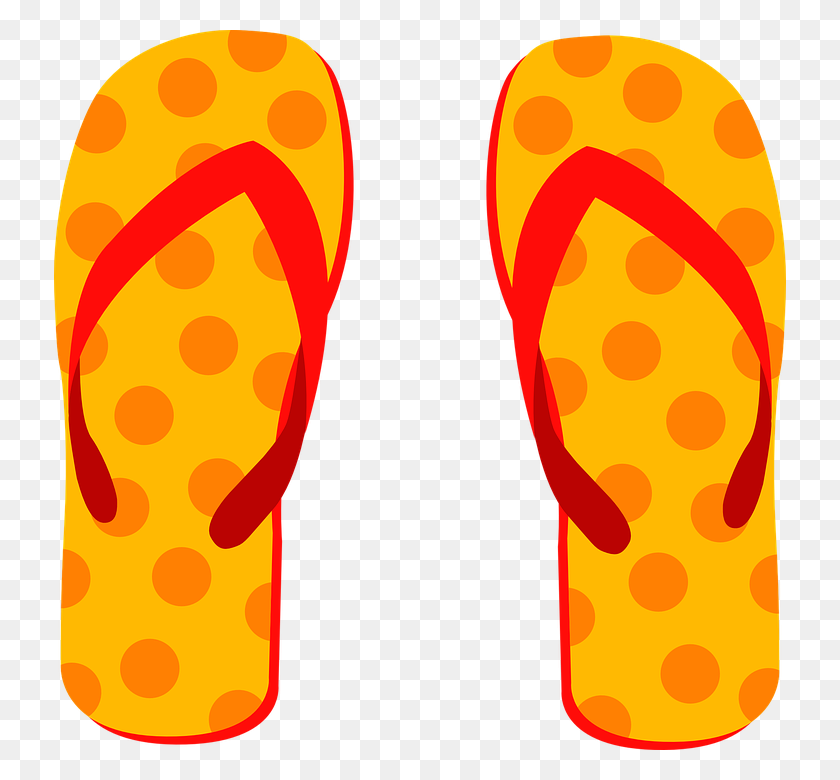 732x720 Images Of Flip Flops Group With Items - Fromage Clipart
