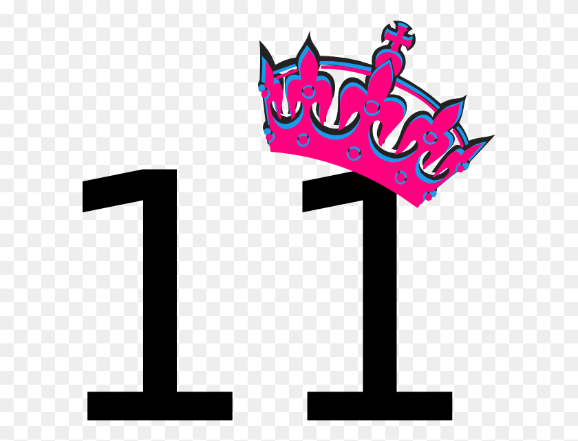 600x582 Images Of Number Pink Tilted Tiara And Number Clip Art - Threats Clipart