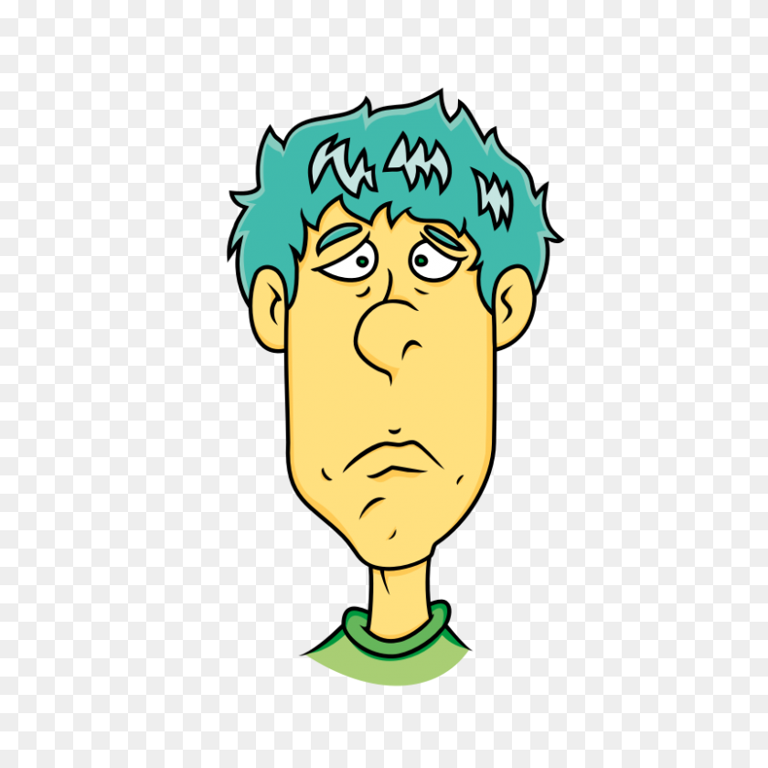 800x800 Images Of Sad People - Man Face Clipart