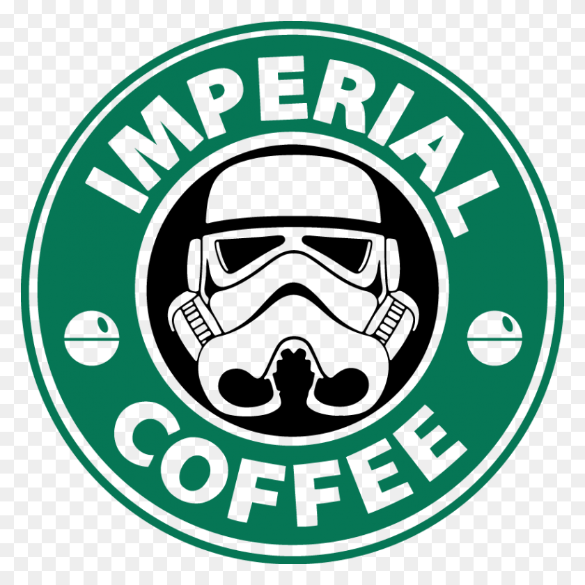 820x820 Imperial Coffee Star Wars Stormtrooper Starbucks Etiqueta Engomada De La Calcomanía De Vinilo - Stormtrooper Png