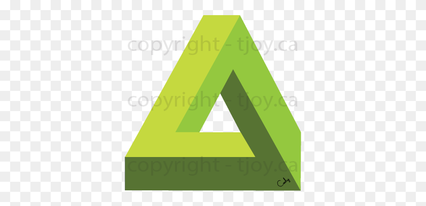 348x348 Impossible Triangle Lime Cmyk Png For Print - Lime PNG