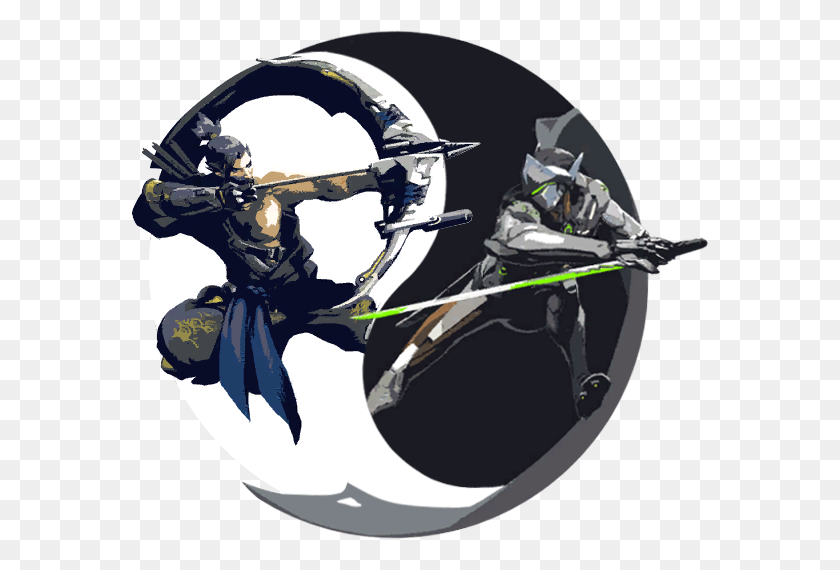 578x510 In A Fit Of Ocd I've Connected All The Combo Sprays Overwatch - Overwatch Genji PNG