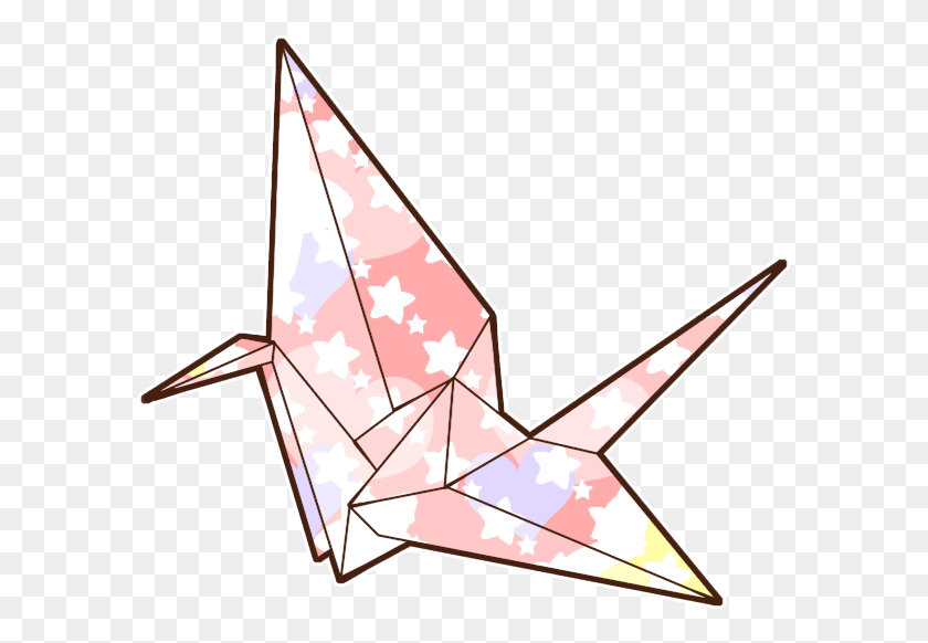 593x522 In Crane - Clipart De Origami