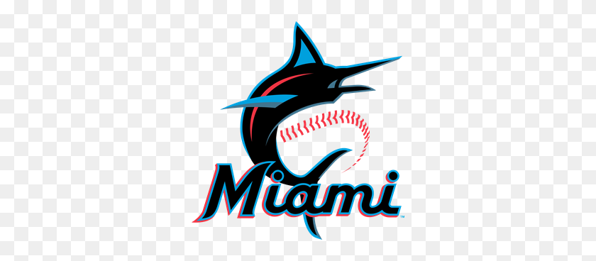 300x308 In Kind Donations Miami Marlins - Miami Marlins Logo PNG