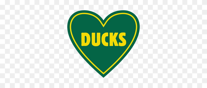 300x300 In My Heart Oregonducks Sticker,all Weather Premium Vinyl - Oregon Ducks Logo PNG