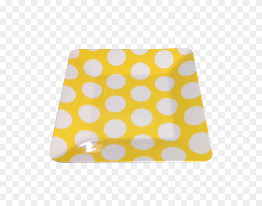 600x600 In My Home Square Plate Polka Dot - White Polka Dots PNG