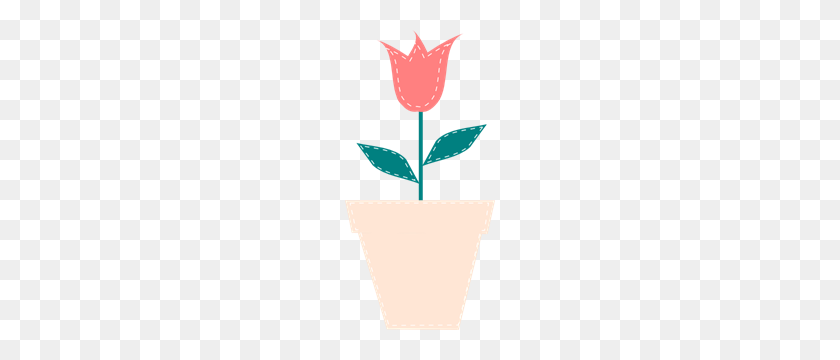 150x300 In Png Images, Icon, Cliparts - Flower In A Pot Clipart