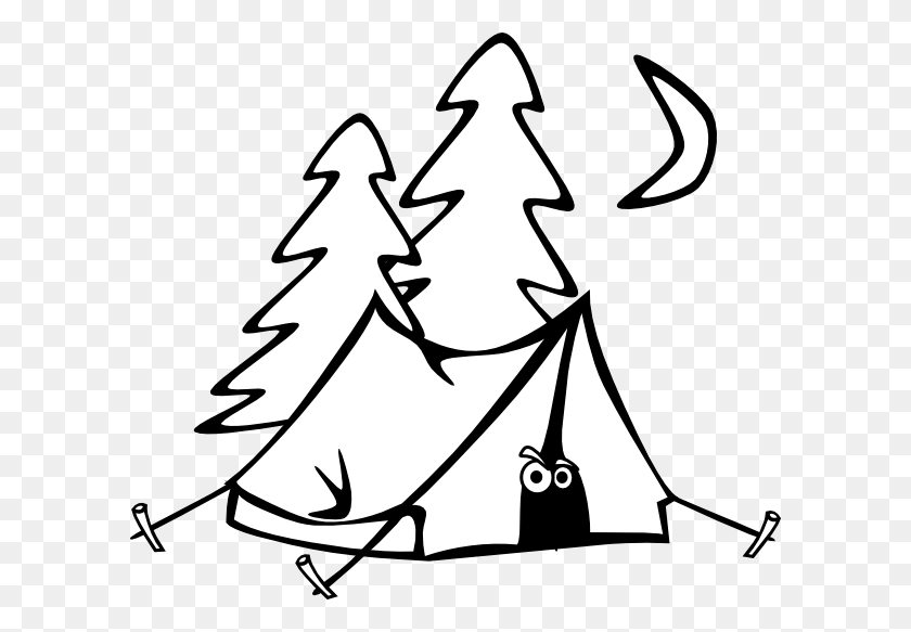 600x523 In Tents Clip Art - Happy Camper Clipart
