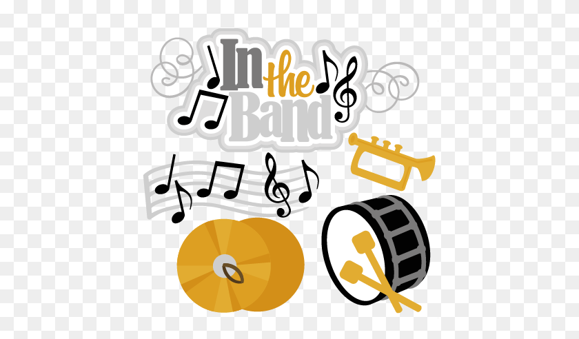 432x432 In The Band Cutting Music Trumpet Cut - Music Time Clipart