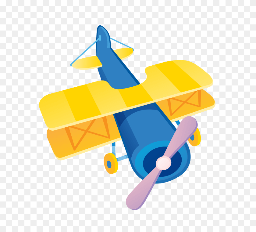 700x700 In The Clouds Wallstickers For Kids, Biplane Sticker - Biplane PNG