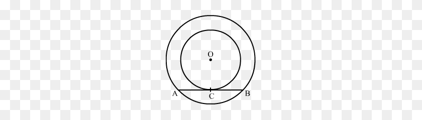 180x180 In The Given Figure, The Chord Ab Of The Larger Of The Two - Concentric Circles PNG