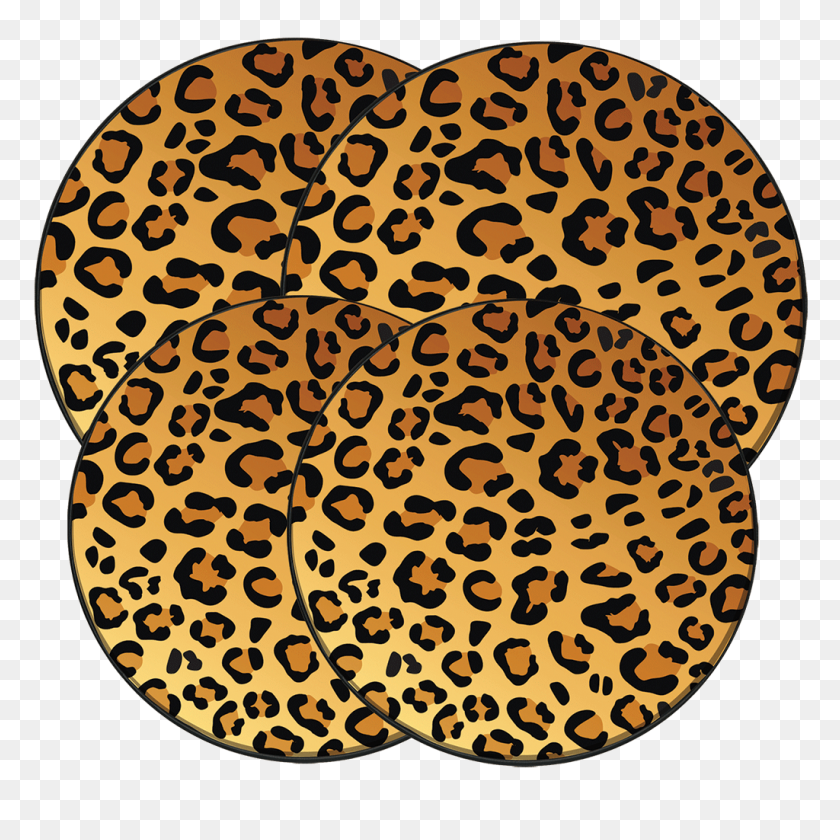 1024x1024 В Стае Дикой Леопарда Круглая Горелка Kover Set Range Kleen - Леопард Png