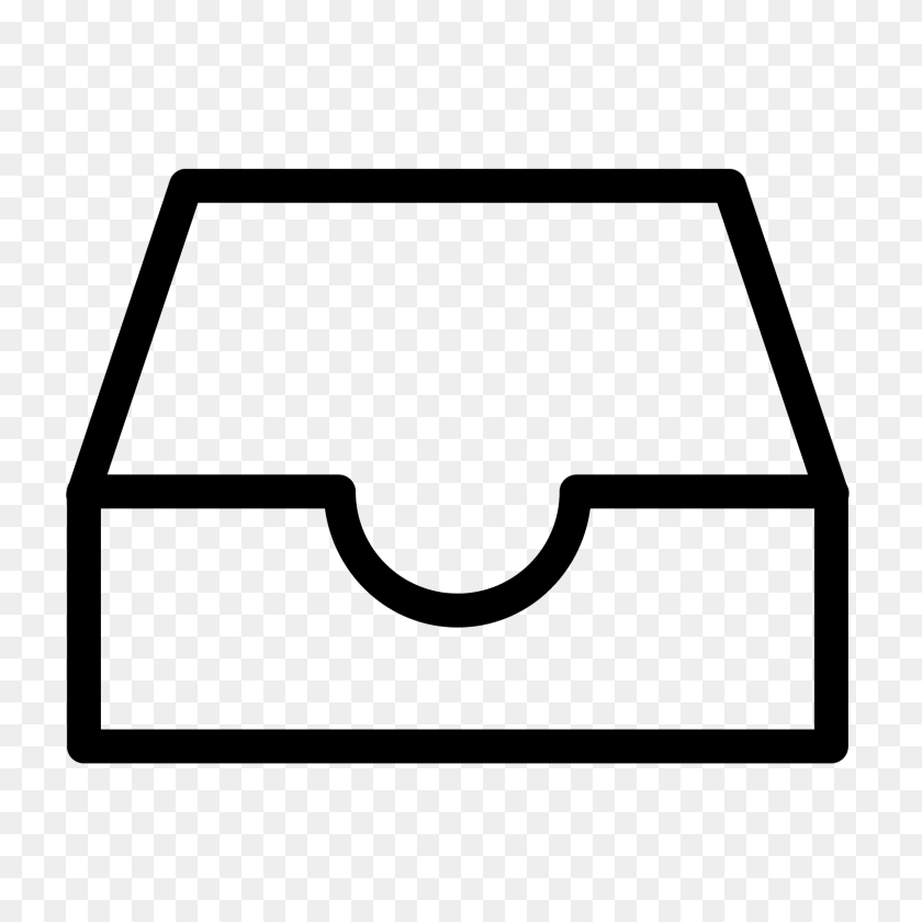 1600x1600 Inbox Icon - Rectangle Box PNG