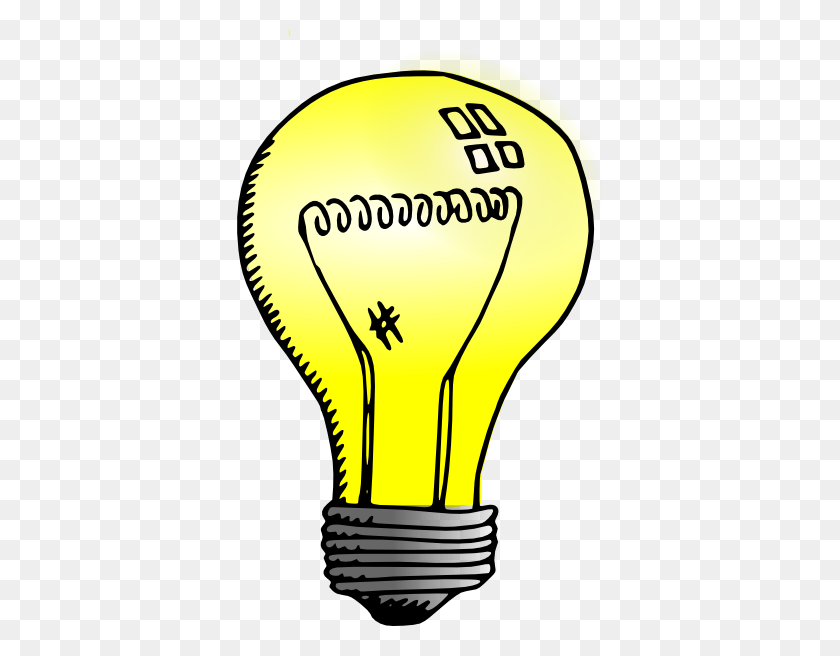 366x596 Incandescent Light Bulb Clip Art Free Vector - Lightbulb Clipart