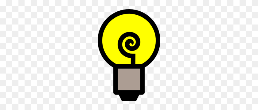 204x299 Incandescent Light Bulb On Clip Art - Lightbulb Clipart Transparent
