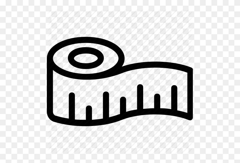 512x512 Inches Tape, Measuring, Measuring Tape, Meter, Scale Icon - Measuring Tape PNG