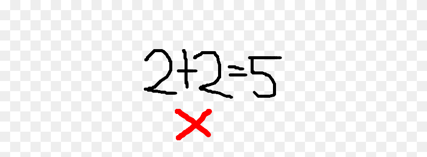 300x250 Incorrect Math Equation Drawing - Math Equations PNG