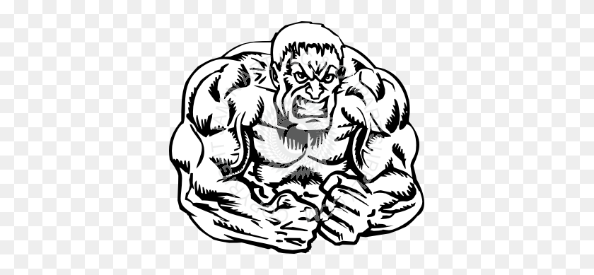 361x329 Incredible Hulk Muscle Man - Muscle Man Clipart