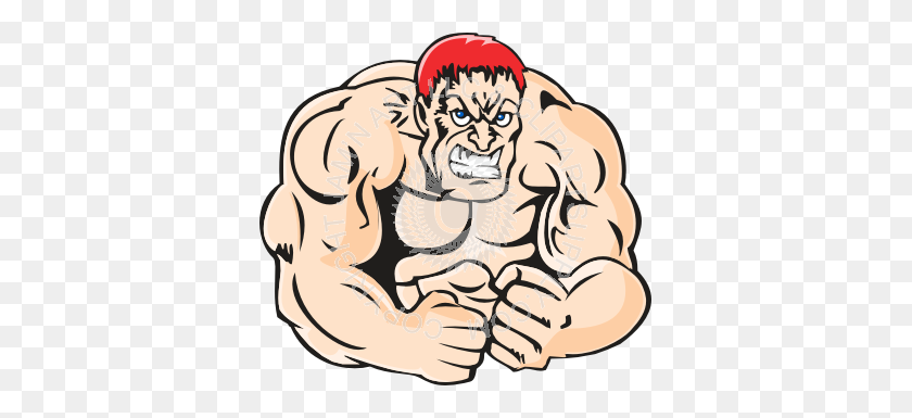 361x325 Incredible Hulk Muscle Man In Color - Muscle Man Clipart