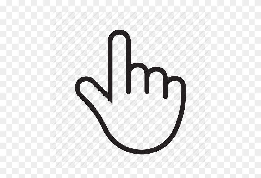 512x512 Index Finger, Pointer, Pointer Gesture, Tap, Tap Gesture, Two Icon - Pointer Finger PNG