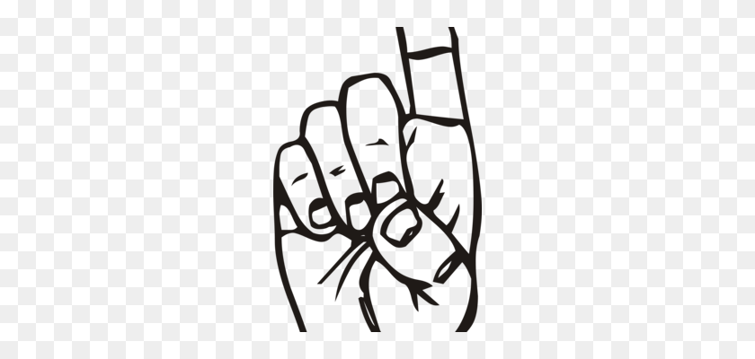 232x340 Index Finger Pointing Hand - Pointing Hand Clipart