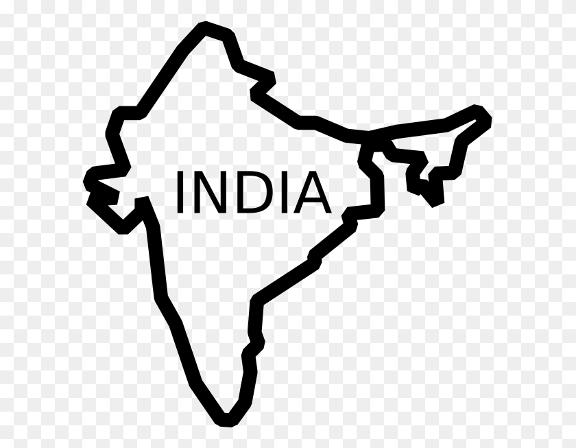 600x593 Индия Картинки - Карта Индии Клипарт