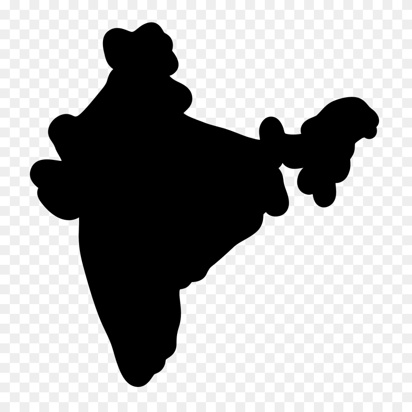 1600x1600 India Map Filled Icon - India Clipart Free