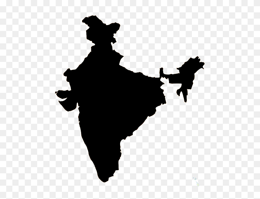 500x583 India Outline - India PNG