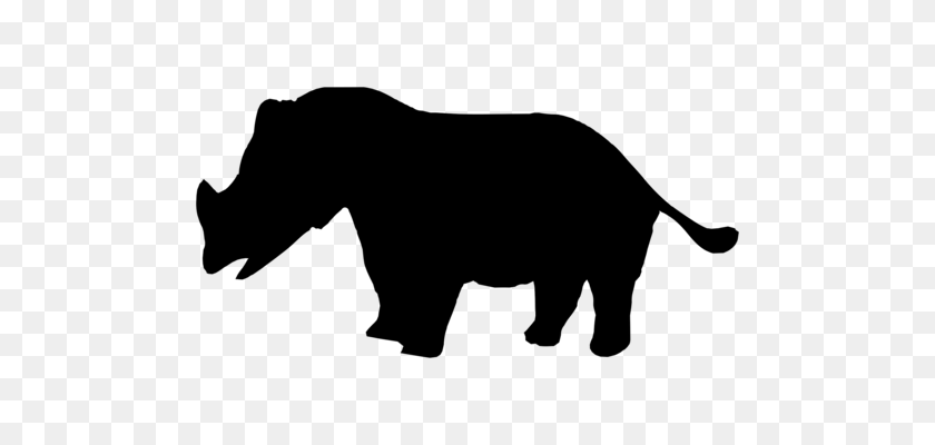 584x340 Elefante Indio Iconos De Equipo Elephantidae Elefante Africano - Rhino De Imágenes Prediseñadas En Blanco Y Negro