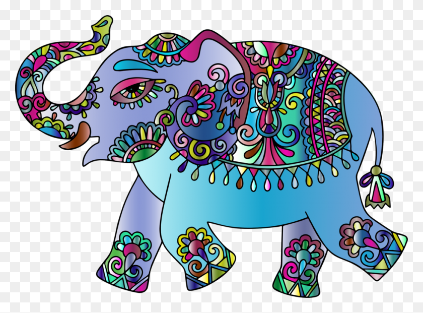 1041x750 Indian Elephant Ganesha Elephants Visual Arts Vertebrate Free - Ganesha Clipart