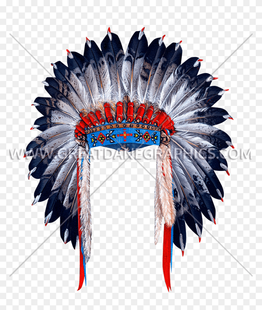 825x989 Indian Head Dress Production Ready Artwork For T Shirt Printing - Indian Headdress PNG