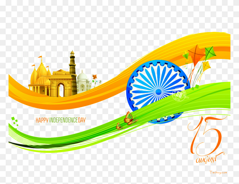 1024x768 Indian Independence Day Download Transparent Png Image Vector - Independence Day Clipart