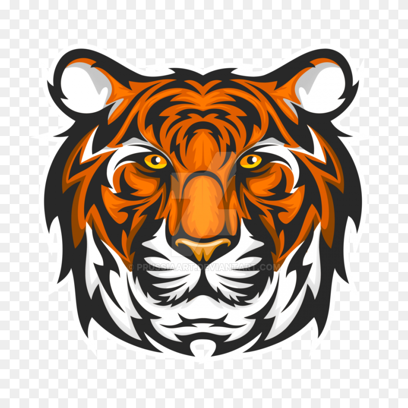 900x900 Indian Tiger Emblem - Tiger Head PNG