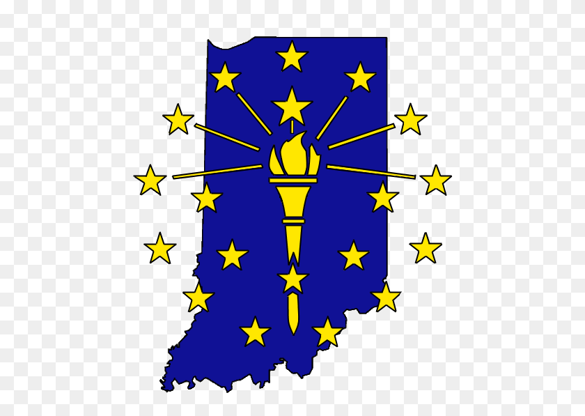 510x537 Indiana With Torch Star Logo - Indiana PNG
