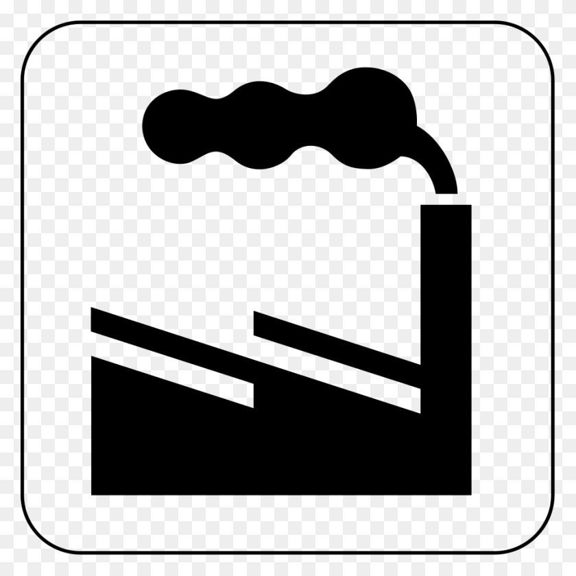 900x900 Industrial Clipart Factory Smoke - Smoke Stack Clipart