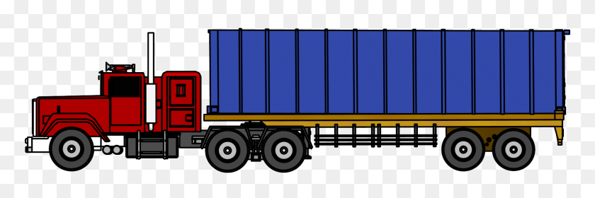 1726x489 Industrial Truck Big Truck Clipart Png Image Side View - Truck PNG