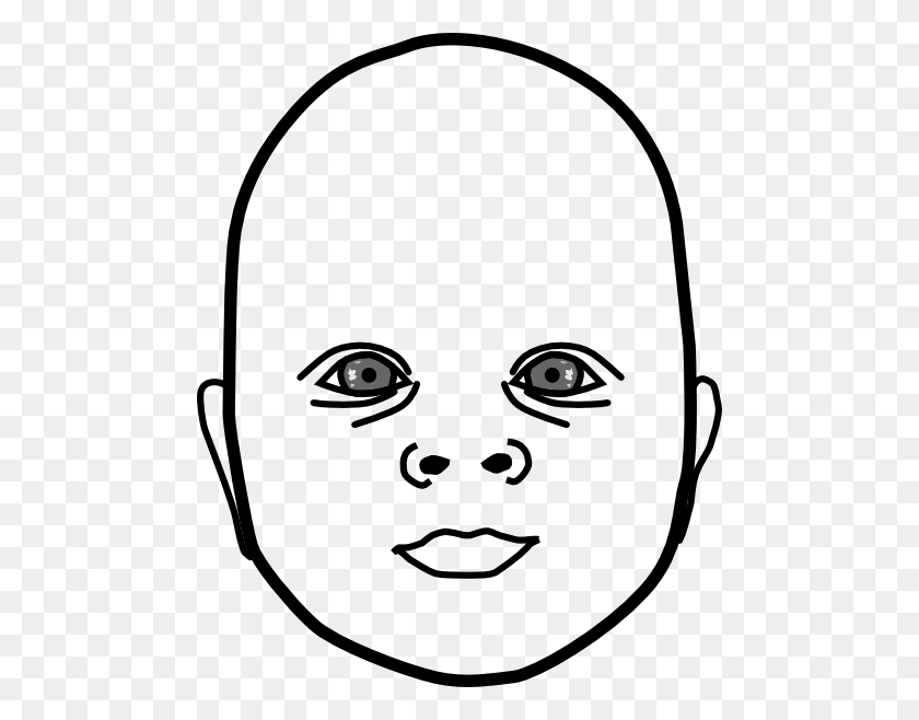 480x598 Infant Child Boy Clip Art - Baby Boy Clipart Black And White