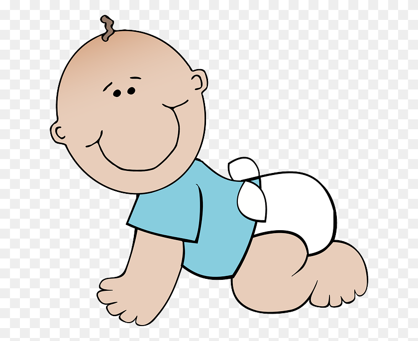 640x626 Infant Clip Art Transparent Free Download On Unixtitan - Free Baby Boy Clipart Images