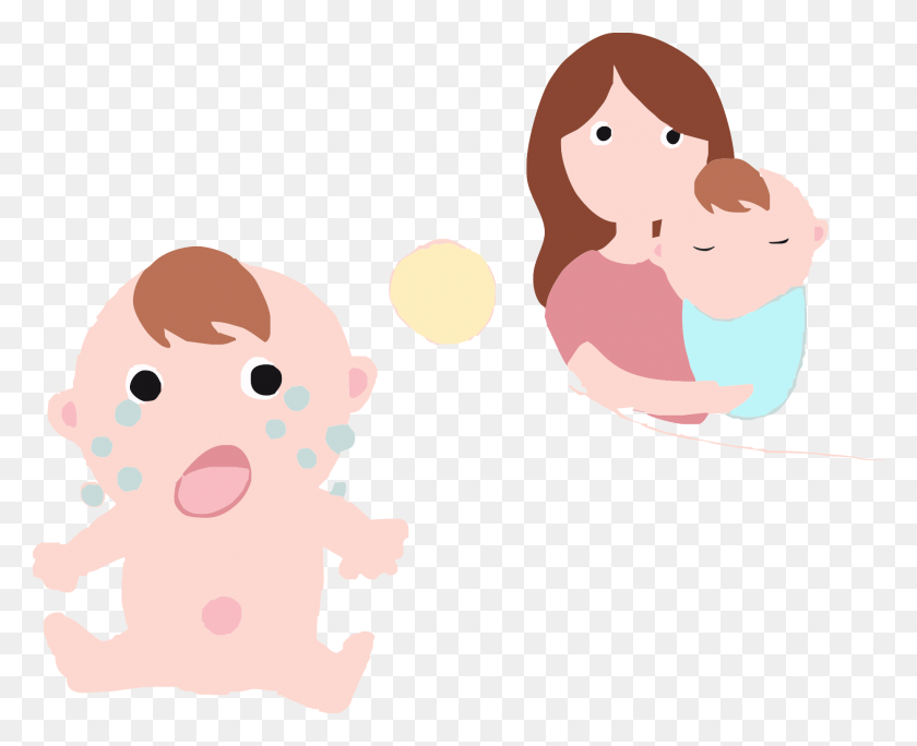 1858x1487 Ilustración Infantil Llorando - Bebé Llorando Png