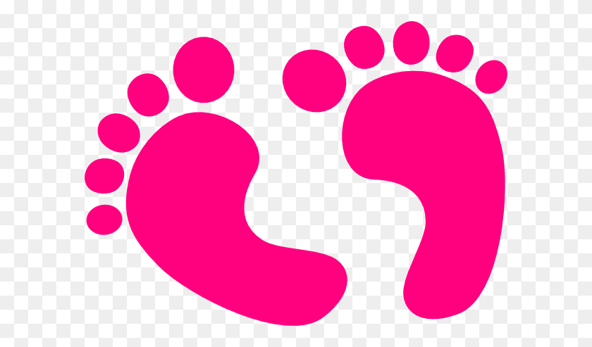 600x433 Infant Girl Footprint Clip Art - Infant Clipart
