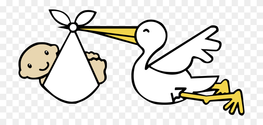 722x340 Infant Mr Stork Boy Baby Shower - Stork And Baby Clipart